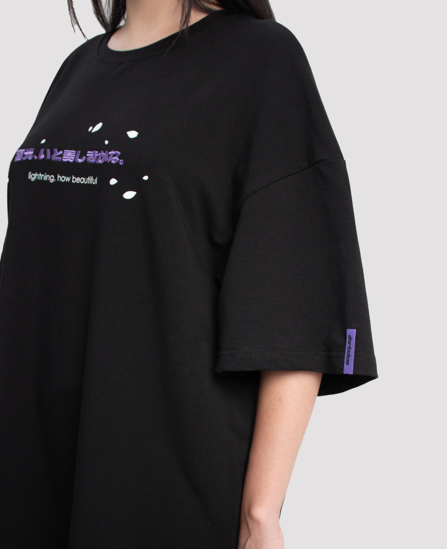 girl in black t-shirt